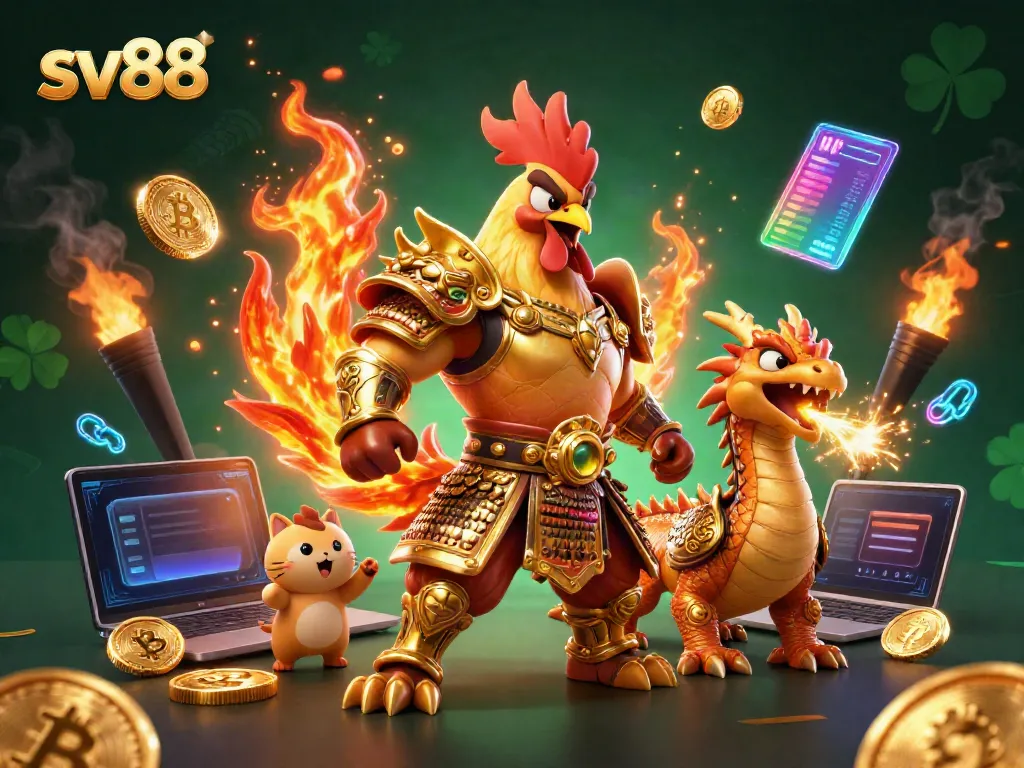 Engage in thrilling gameplay at sv88 with vibrant 3D characters and dynamic cryptocurrency elements.