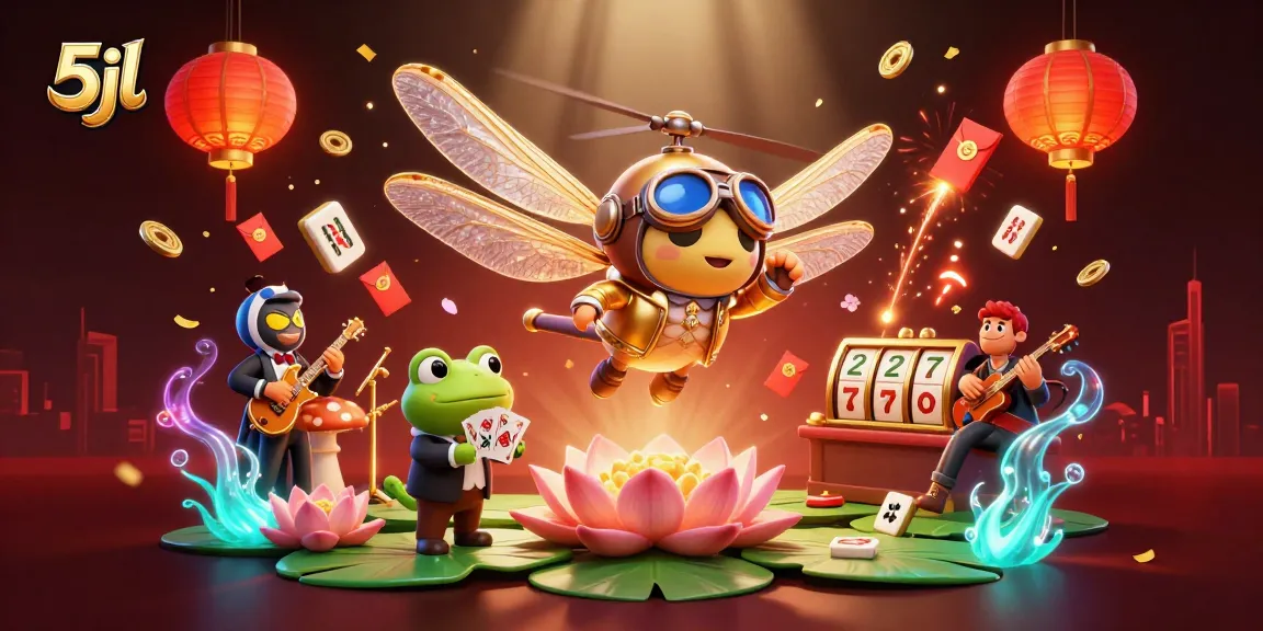 Experience the vibrant 5jl casino scene with animated characters and dynamic gaming elements.
