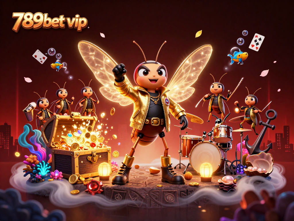 Experience the excitement of 789bet vip with a dynamic casino scene filled with treasures and fun.