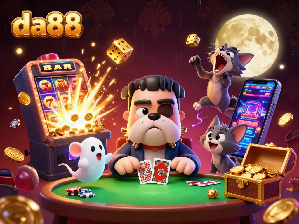 Engage in thrilling gameplay at da88 with colorful casino elements and imaginative characters.