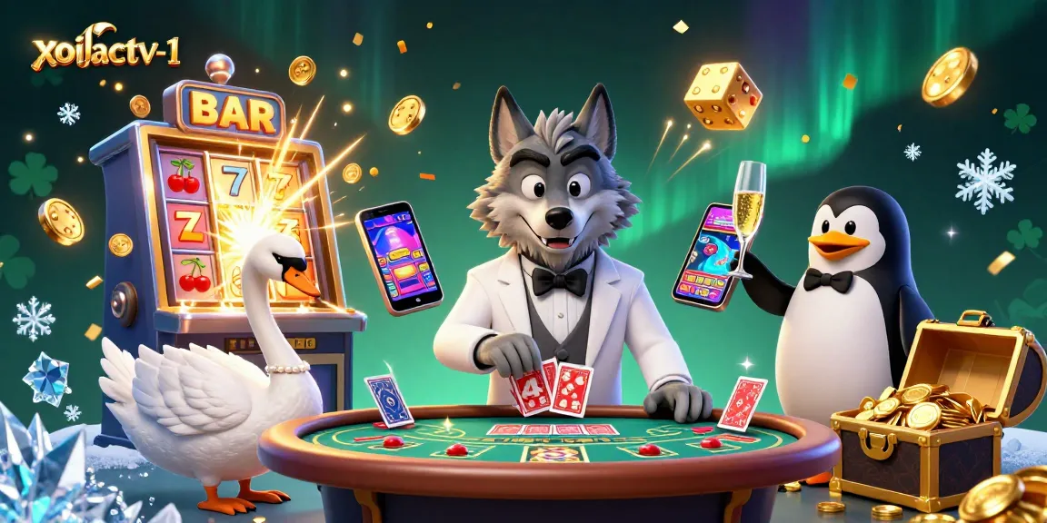Xoilactv-1 invites players to enjoy high-energy gaming with dynamic 3D scenes of slot machines and vibrant characters.