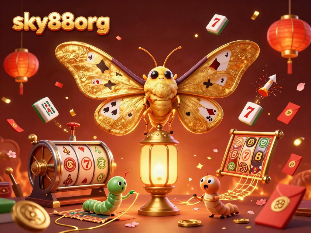 Experience thrilling gameplay with sky88org's vibrant casino illustration featuring exciting slot elements.