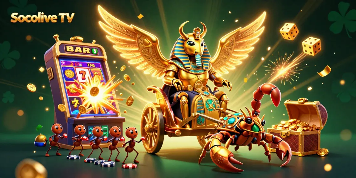 Experience thrilling gameplay with Socolive TV's lively gambling scene featuring vibrant characters and casino elements.