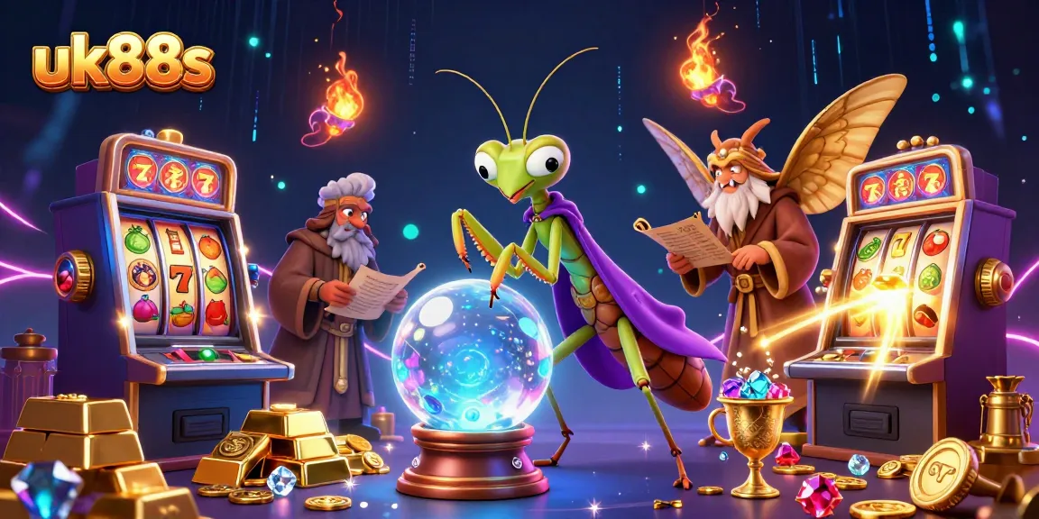 Engage with uk88s at the mystical slot machines, led by the fortune-teller and old moth librarian
