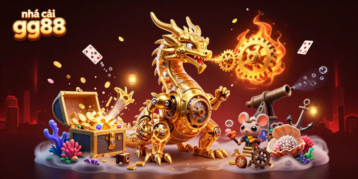 Enjoy thrilling action at nhà cái gg88 with an immersive underwater treasure hunt illustration featuring golden coins and colorful gems.