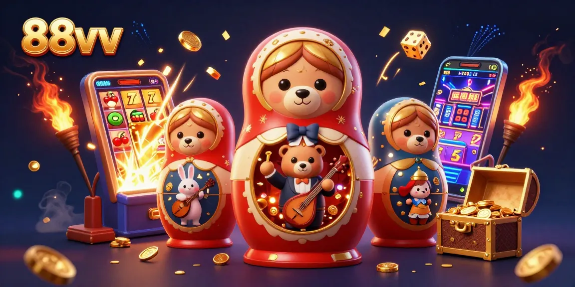 Experience the excitement of 88vv with vibrant casino elements and dynamic characters in a lively gambling scene.