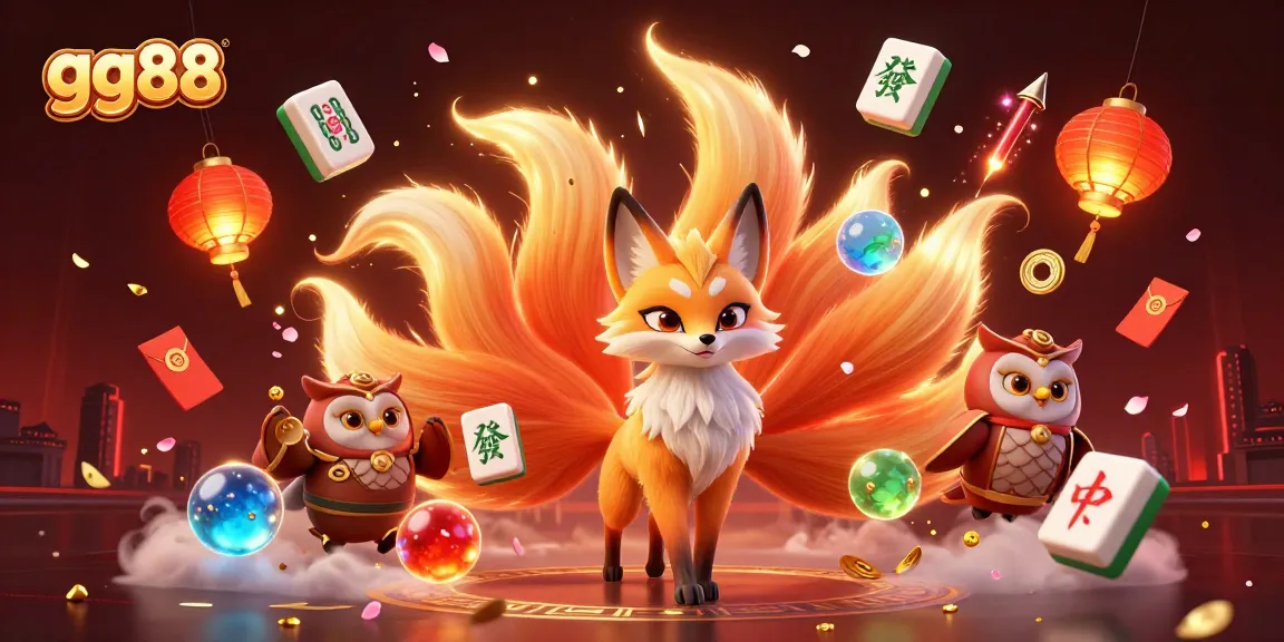 Experience the vibrant magic of gg88 with dynamic gaming elements and colorful characters in a stunning casino illustration.