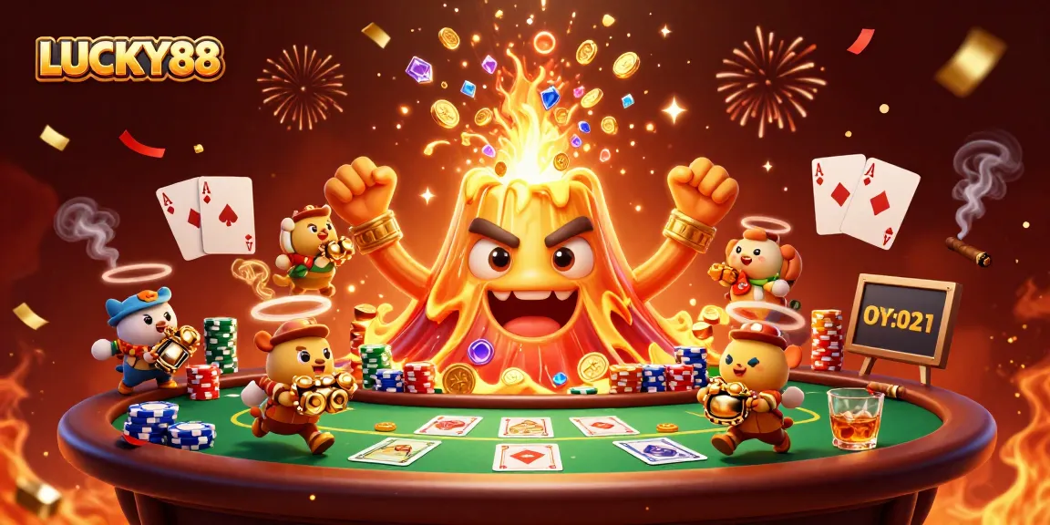Win big with LUCKY88 in a dazzling celebration of treasure and poker thrilling action.
