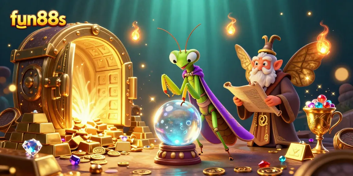 Experience fun88s and win big with an enchanting 3D casino scene featuring mystical characters and treasures.