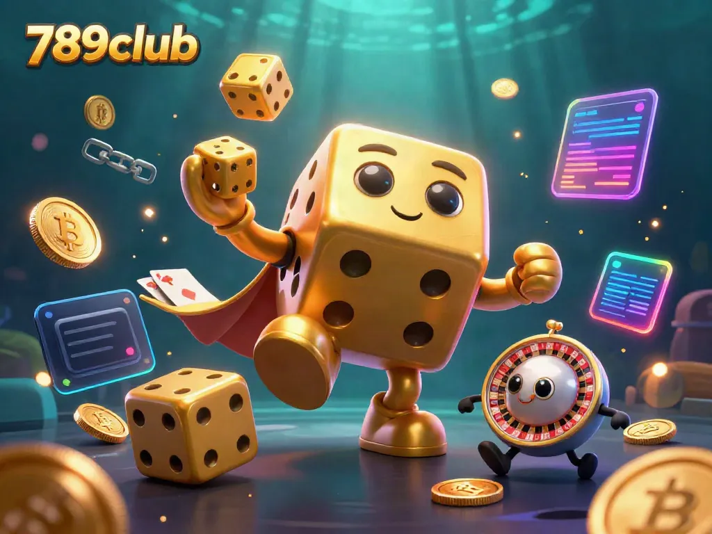 Experience the excitement of 789club in a vibrant 3D illustration showcasing dynamic gaming elements.