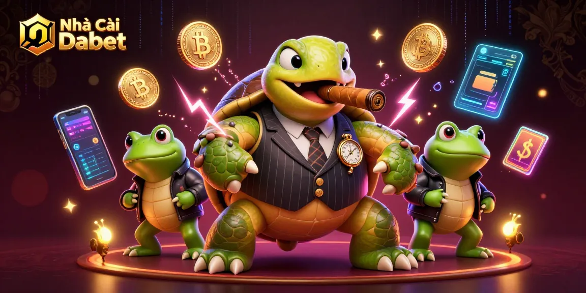 Experience thrilling gaming at Nhà cái Dabet with a vibrant casino scene featuring crypto elements.
