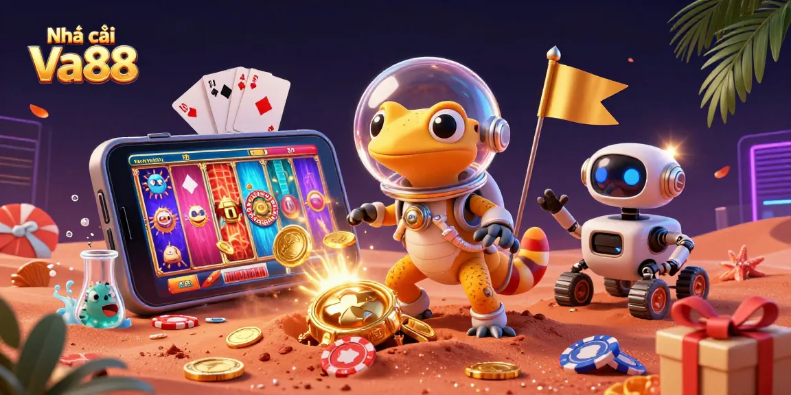 Engage with Nhà cái Va88 through a vibrant Martian-themed casino adventure.