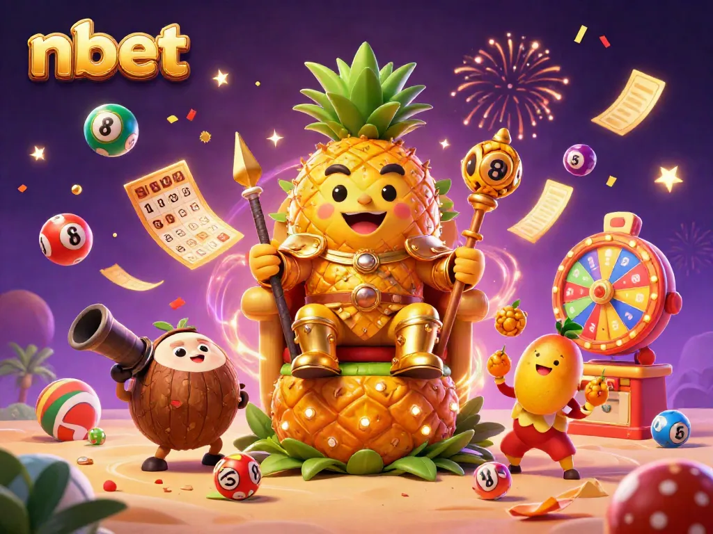 Experience vibrant casino fun with nbet's unique golden pineapple king and dynamic game elements.