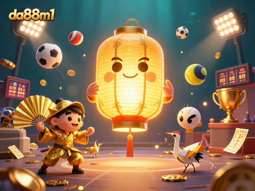 Engage with thrilling games at da88m1, featuring dynamic sports betting elements and vibrant casino characters.