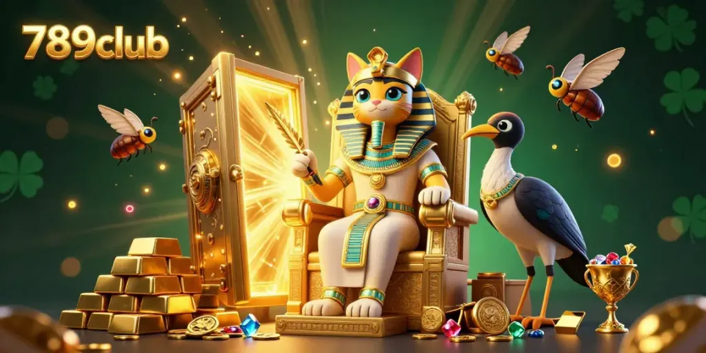 Engage with the luxurious 789club experience featuring an Egyptian-themed casino design.
