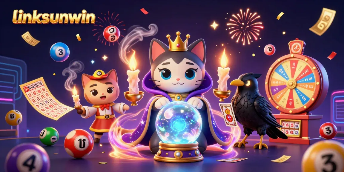 Engage with thrilling lottery excitement and winning chances at linksunwin in this vibrant digital illustration.