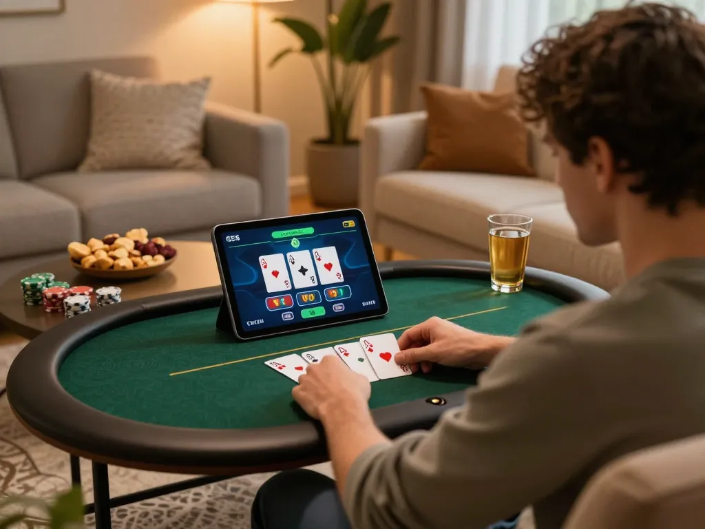 Play online poker with Nhà cái Jun88 in a cozy atmosphere showcasing strategic gameplay