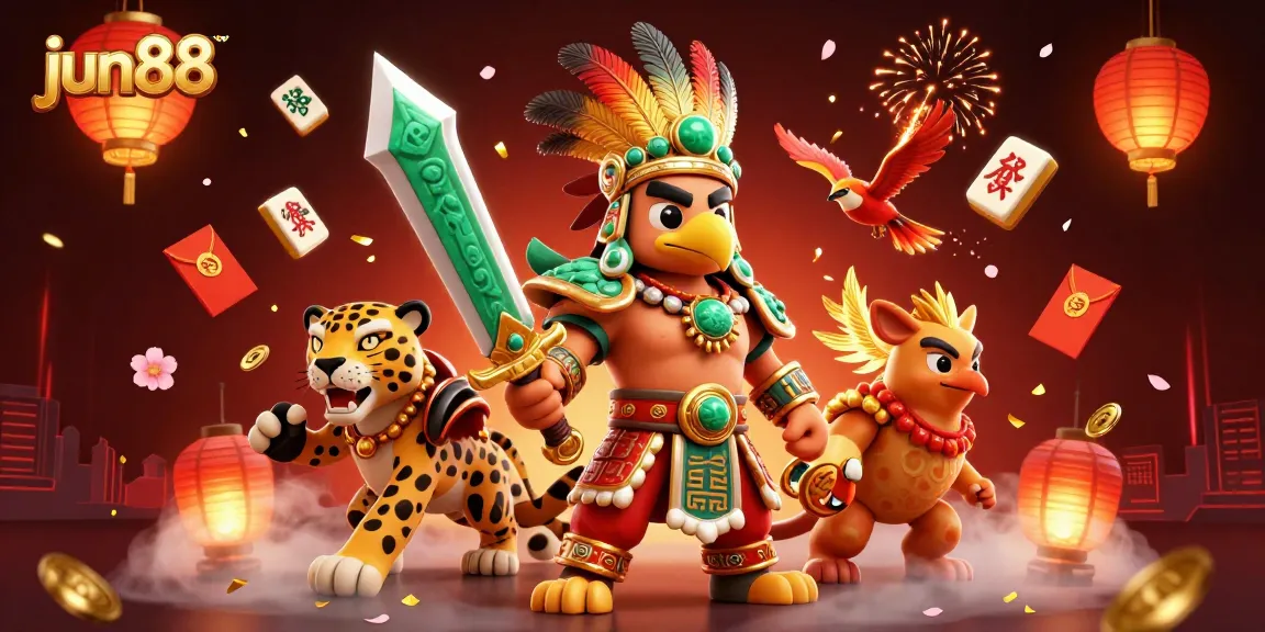 Experience exciting gameplay at jun88 with dynamic characters and festive casino elements.
