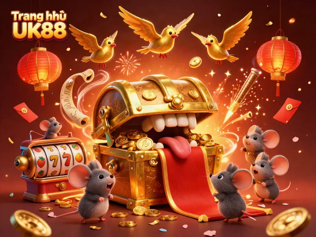 Engage with the thrilling atmosphere of Trang chủ UK88 as adventurer mice chase riches from a golden treasure chest.