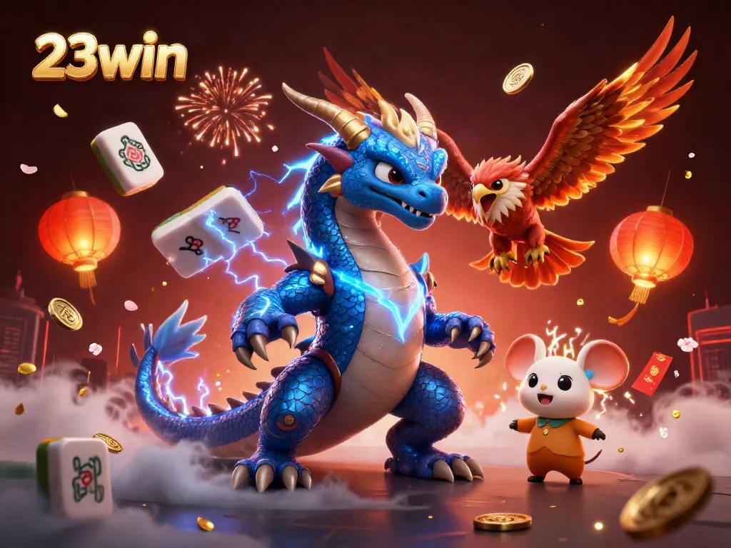Experience the thrill of 23win's vibrant gaming environment with exciting characters and dynamic elements.